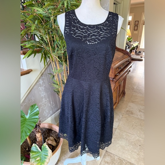 Tommy Hilfiger fit and flare lace ladies line sleeveless dress size 8 - Picture 3 of 15